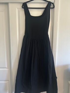J. Crew Black Sleeveless Midi Dress